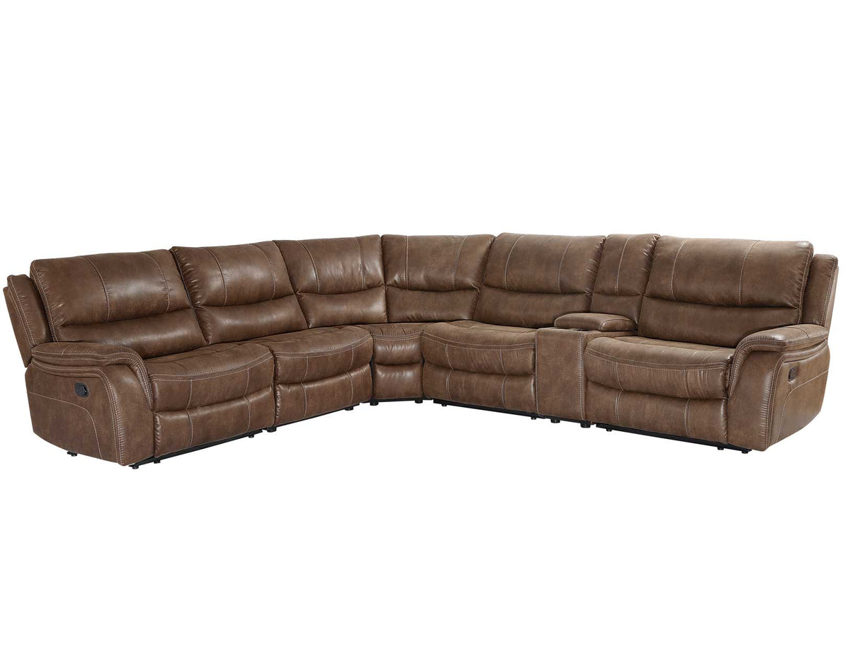 Lehi Warm Brindle 6-Piece Reclining Sectional from Steve Silver - Luna Furniture