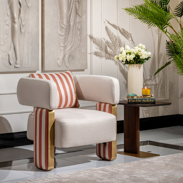 Amora Eggshell Walnut Chair, Ash Eggshell Walnut