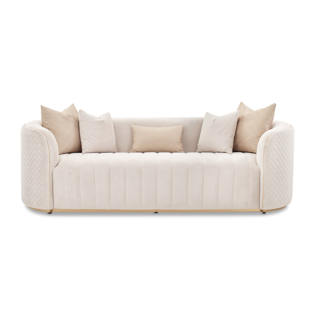 Ariana Gold Sofa Beige Gold from Michael Amini - Luna Furniture