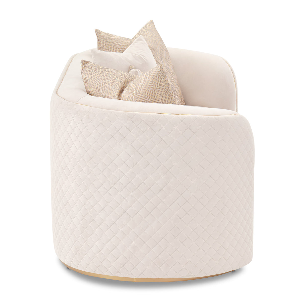 Ariana Gold Loveseat Beige Gold from Michael Amini - Luna Furniture