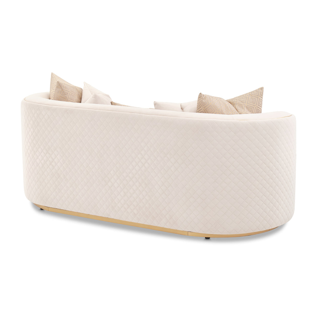Ariana Gold Loveseat Beige Gold from Michael Amini - Luna Furniture