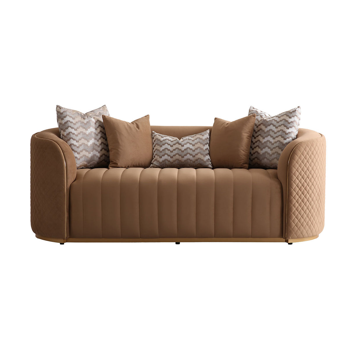 Ariana Gold Loveseat Caramel Gold from Michael Amini - Luna Furniture
