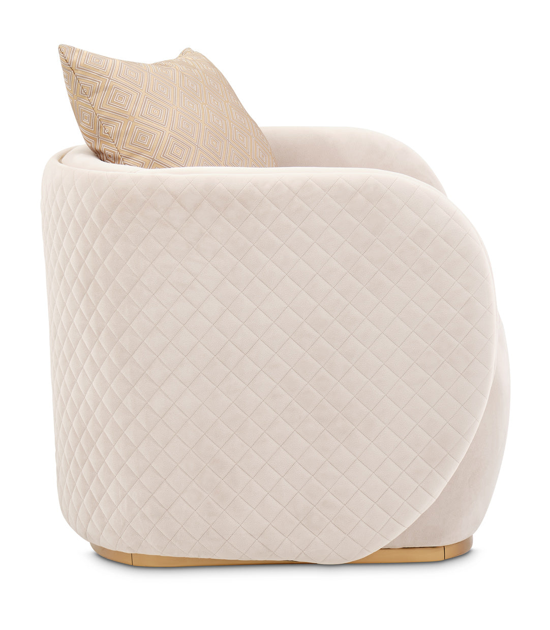 Ariana Gold Chair Beige Gold from Michael Amini - Luna Furniture