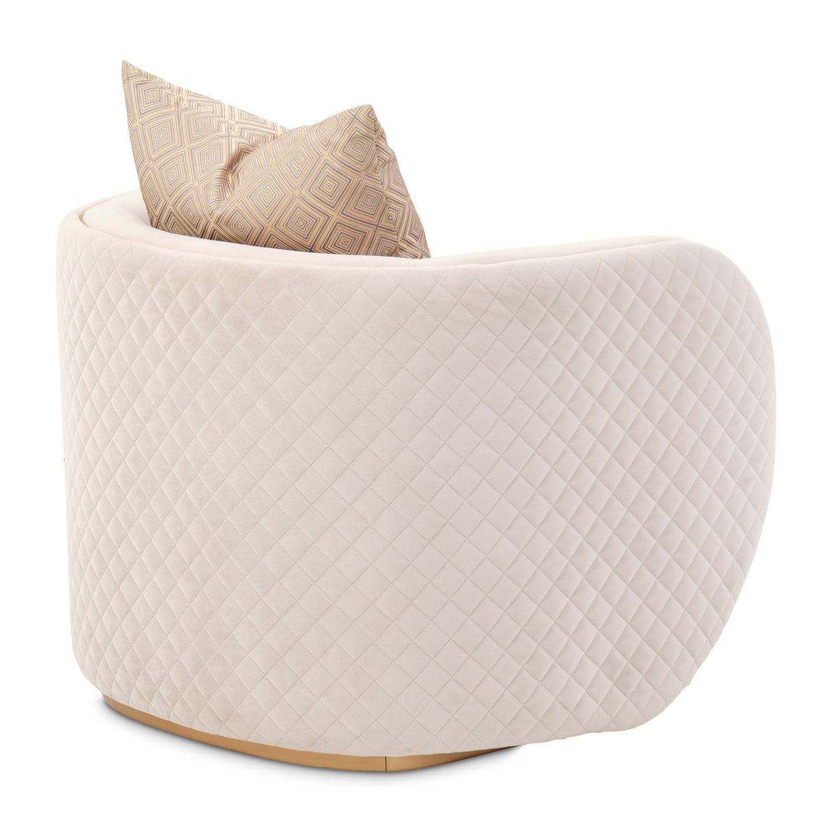 Ariana Gold Chair Beige Gold from Michael Amini - Luna Furniture
