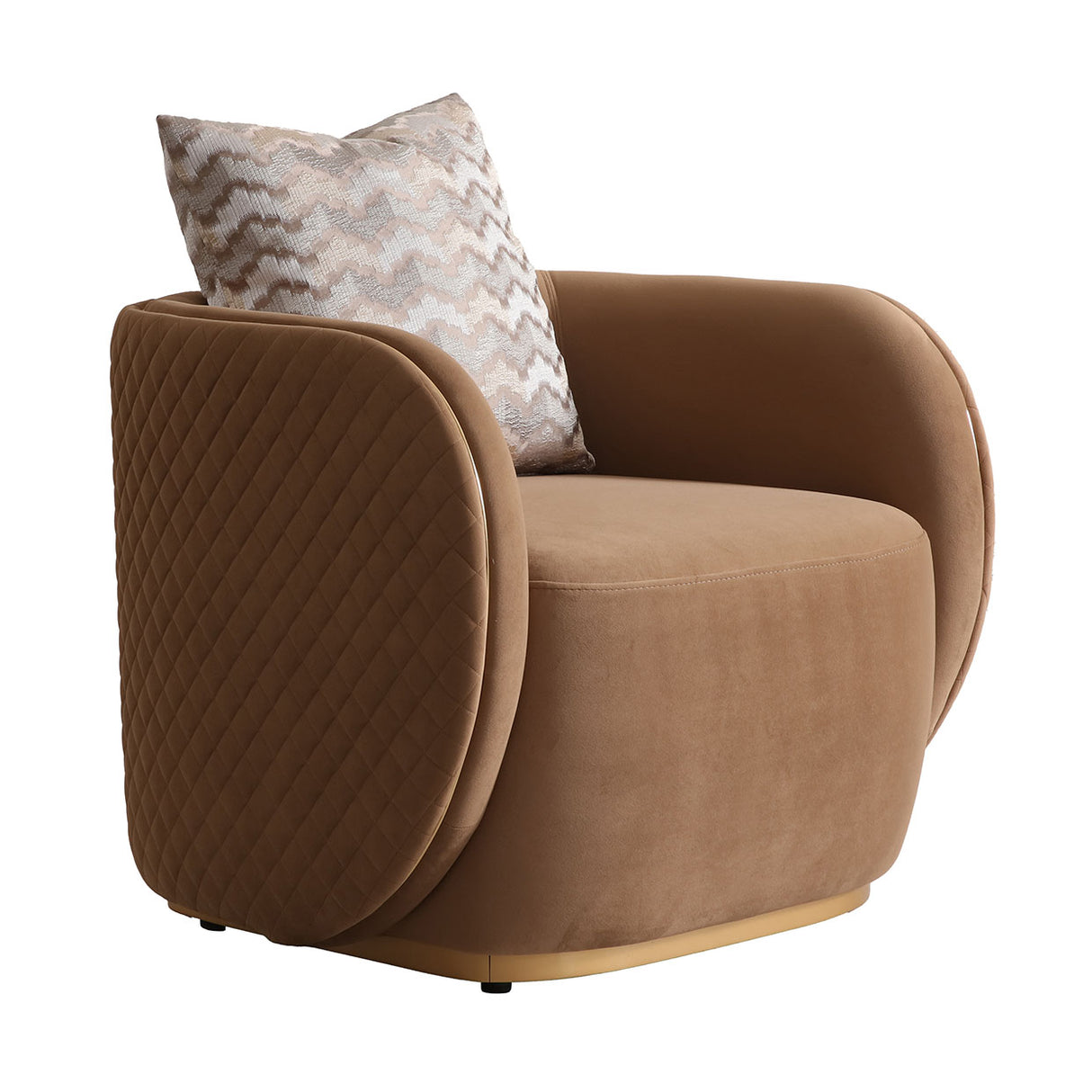 Ariana Gold Chair Caramel Gold from Michael Amini - Luna Furniture