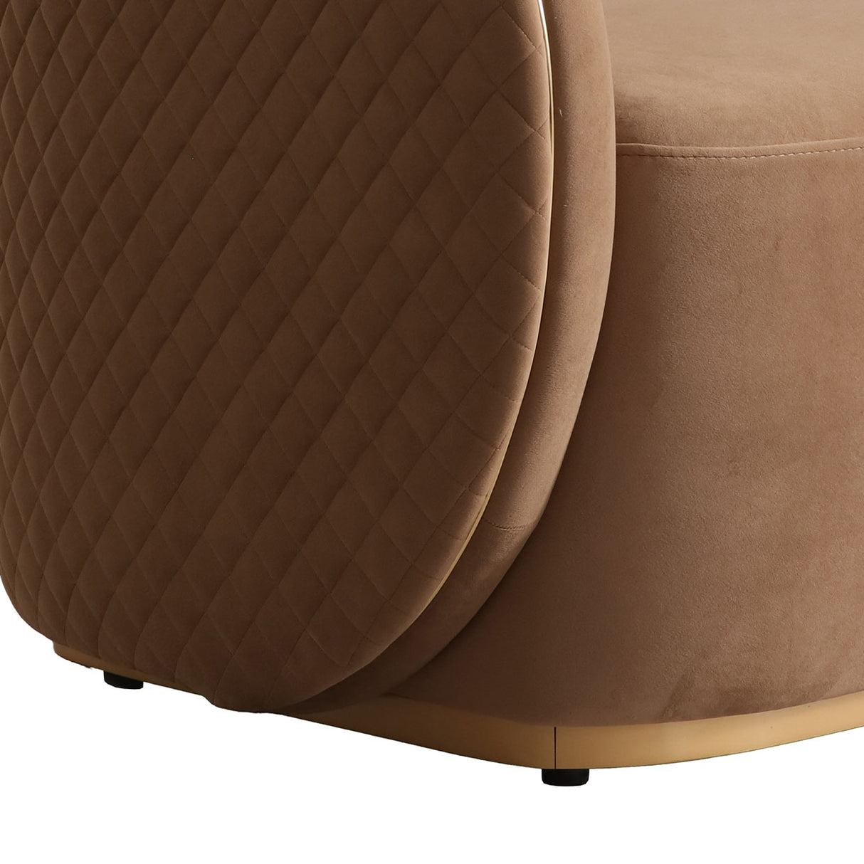 Ariana Gold Chair Caramel Gold from Michael Amini - Luna Furniture