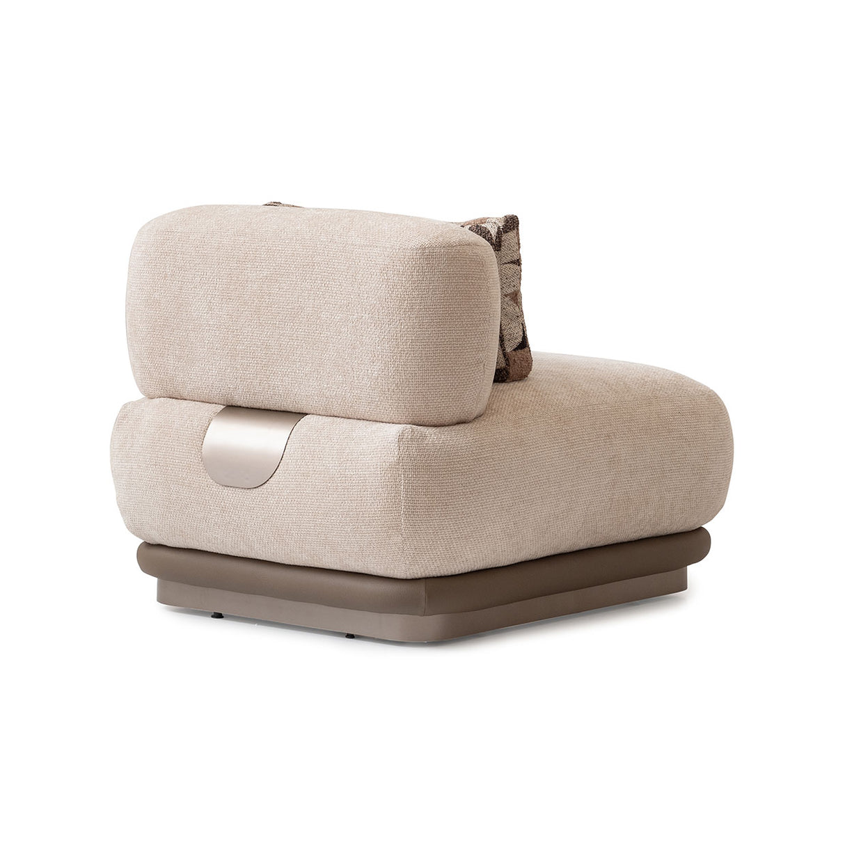 Bristol Point Saddle Brown Armless Chair Saddle Brown from Michael Amini - Luna Furniture