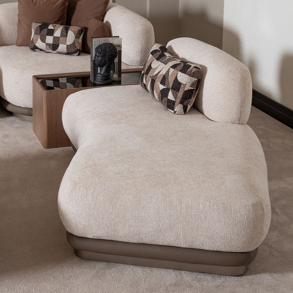 Bristol Point Saddle Brown Armless Chaise Saddle Brown