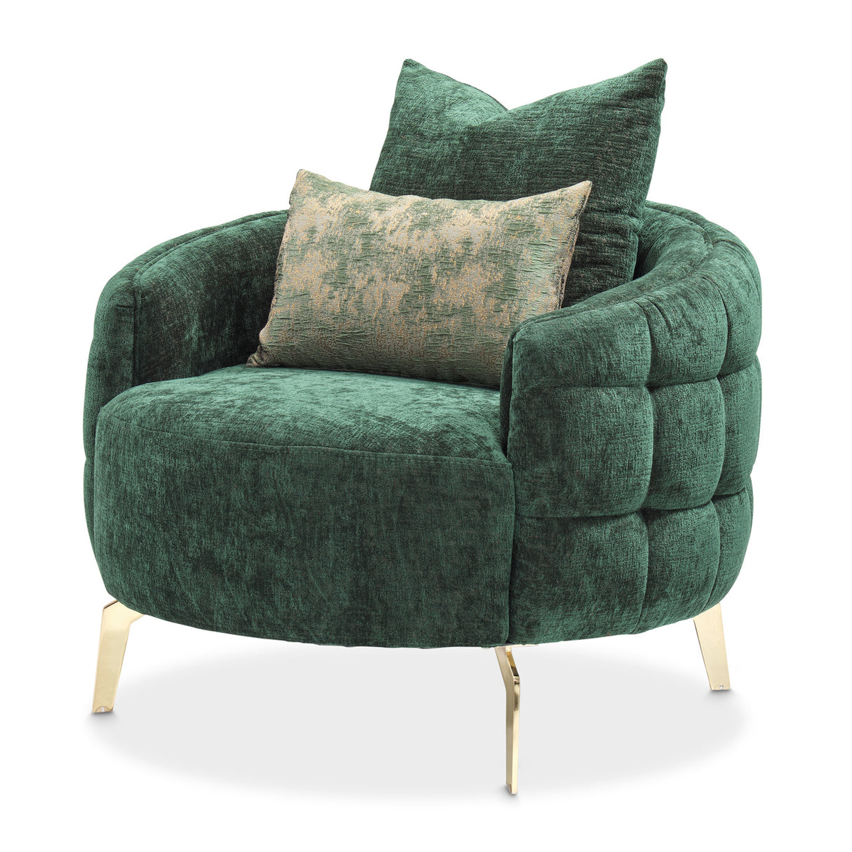 Celine Gold Chair Emerald Gold from Michael Amini - Luna Furniture