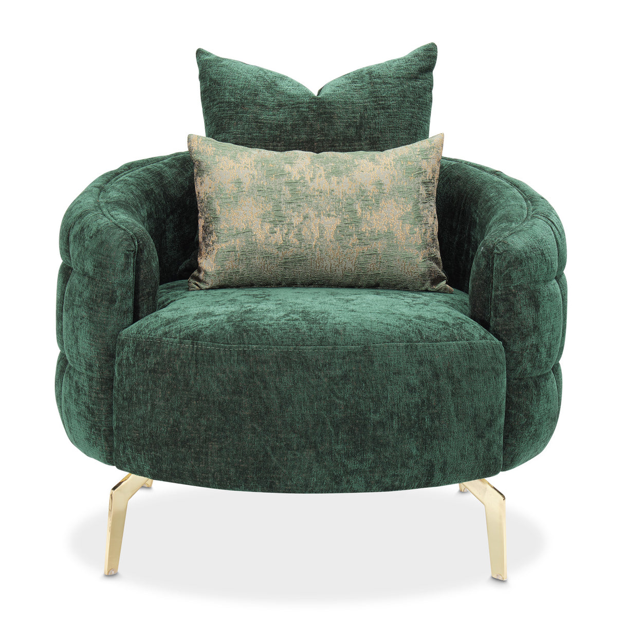 Celine Gold Chair Emerald Gold from Michael Amini - Luna Furniture