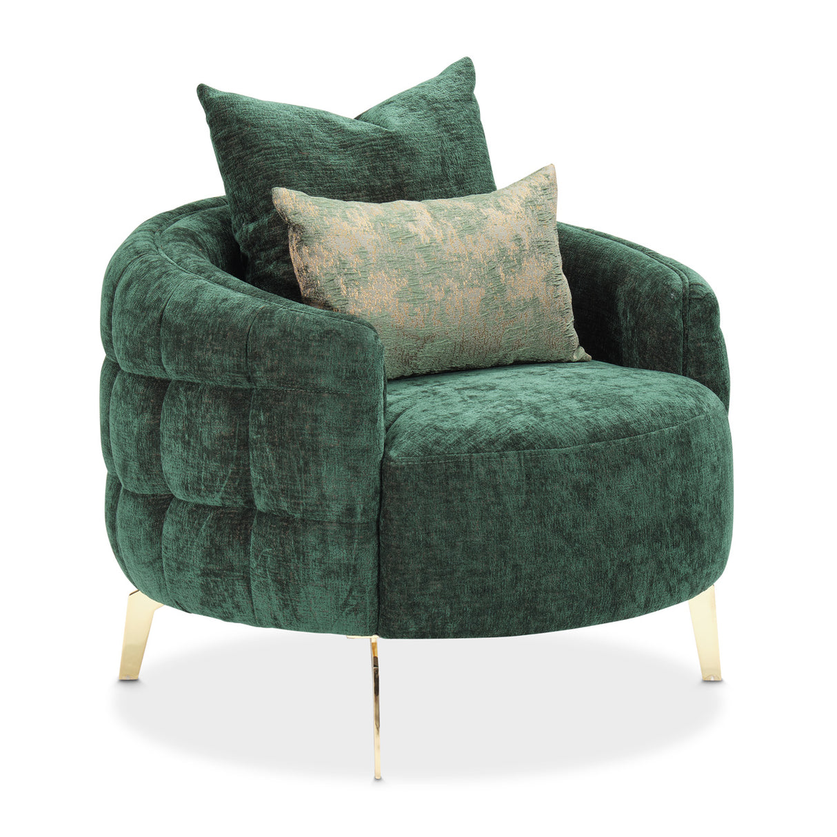 Celine Gold Chair Emerald Gold from Michael Amini - Luna Furniture