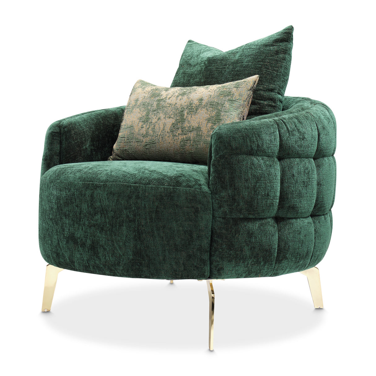 Celine Gold Chair Emerald Gold from Michael Amini - Luna Furniture