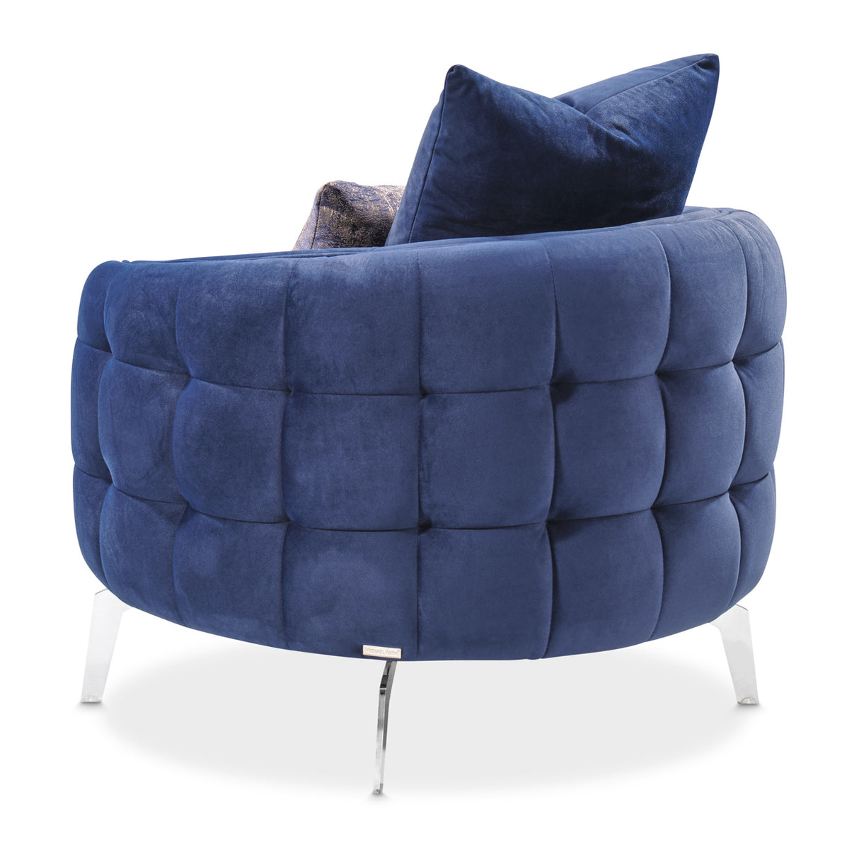 Celine Silver Chair Indigo Silver from Michael Amini - Luna Furniture