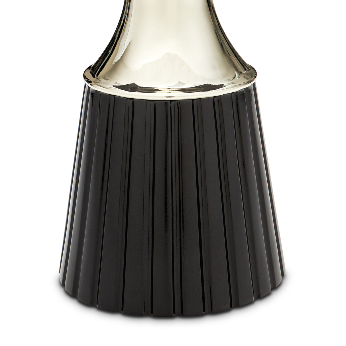 Carmela Glossy Charcoal Sand Pedestal Dining Table from Michael Amini - Luna Furniture