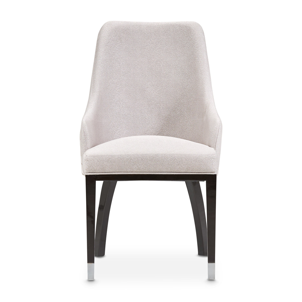 Carmela Glossy Charcoal Sand Dining Arm Chair from Michael Amini - Luna Furniture