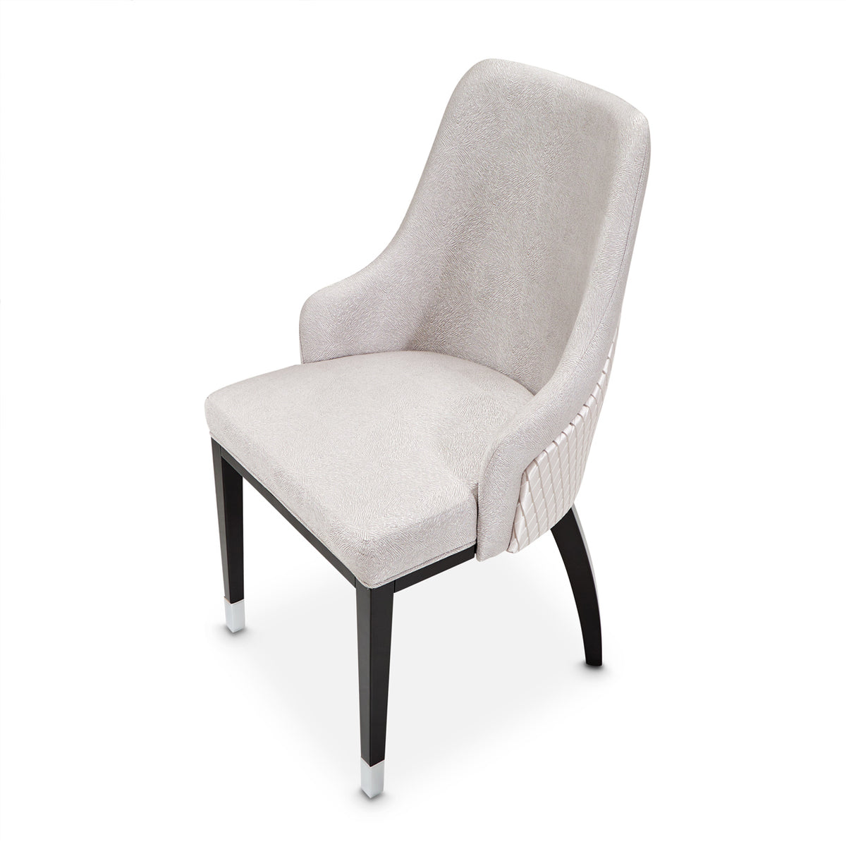 Carmela Glossy Charcoal Sand Dining Arm Chair from Michael Amini - Luna Furniture