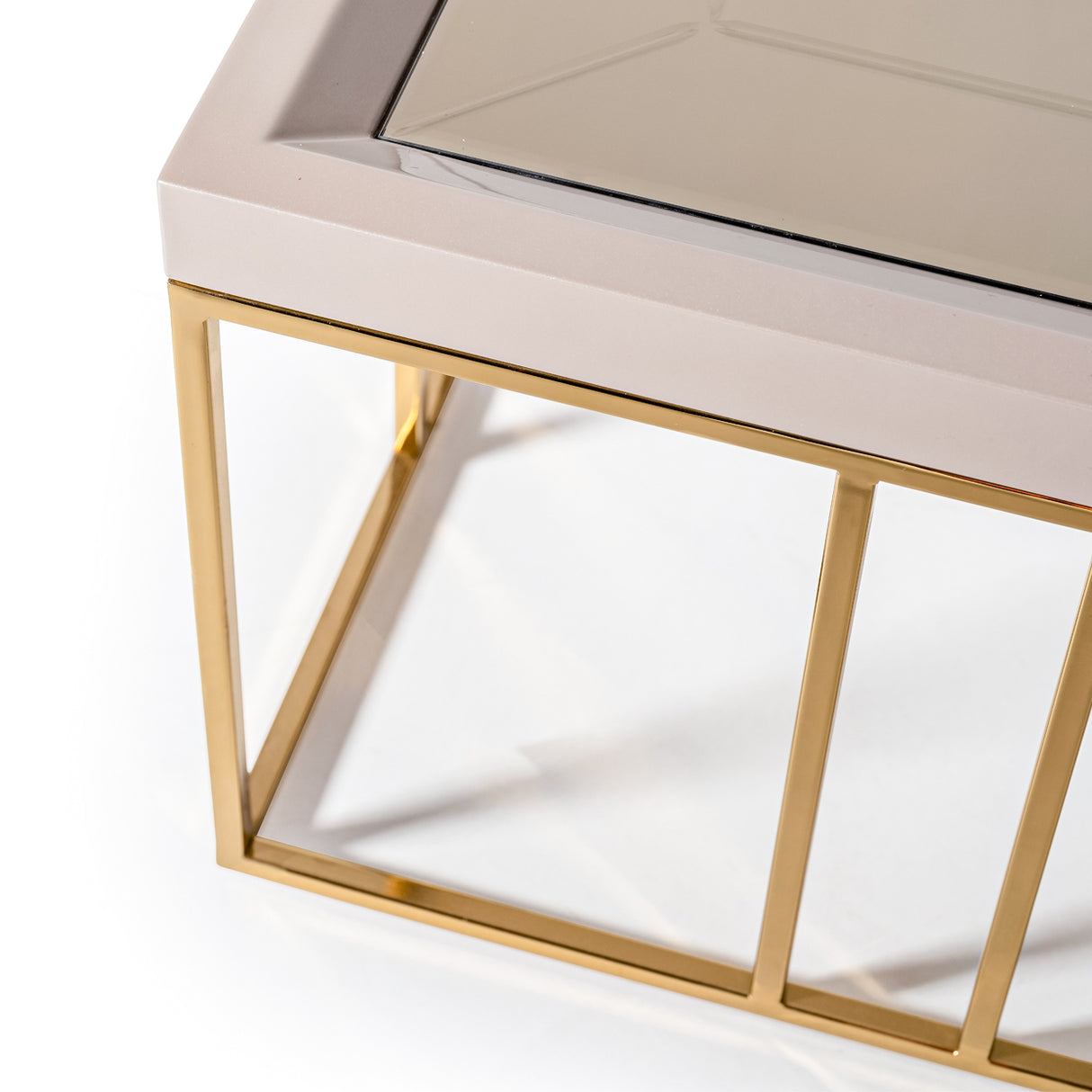 Carmela Shimmer Ivory Cocktail Table from Michael Amini - Luna Furniture