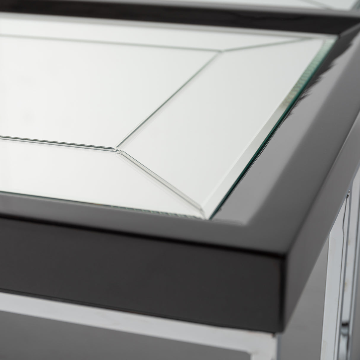 Carmela Glossy Charcoal Sand Cocktail Table from Michael Amini - Luna Furniture