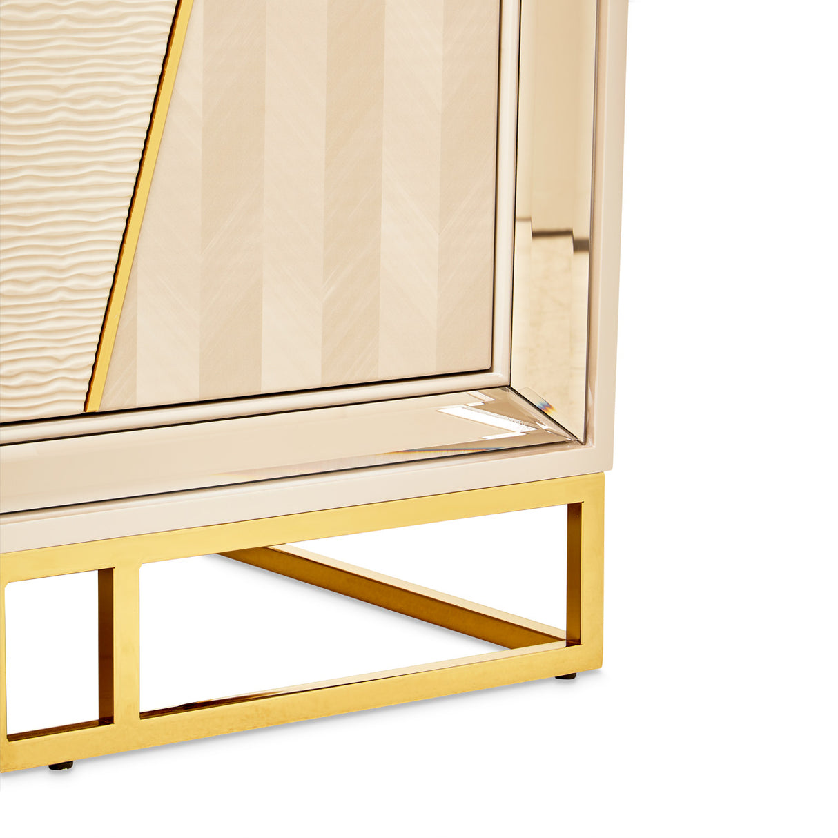 Carmela Shimmer Ivory Console Table from Michael Amini - Luna Furniture