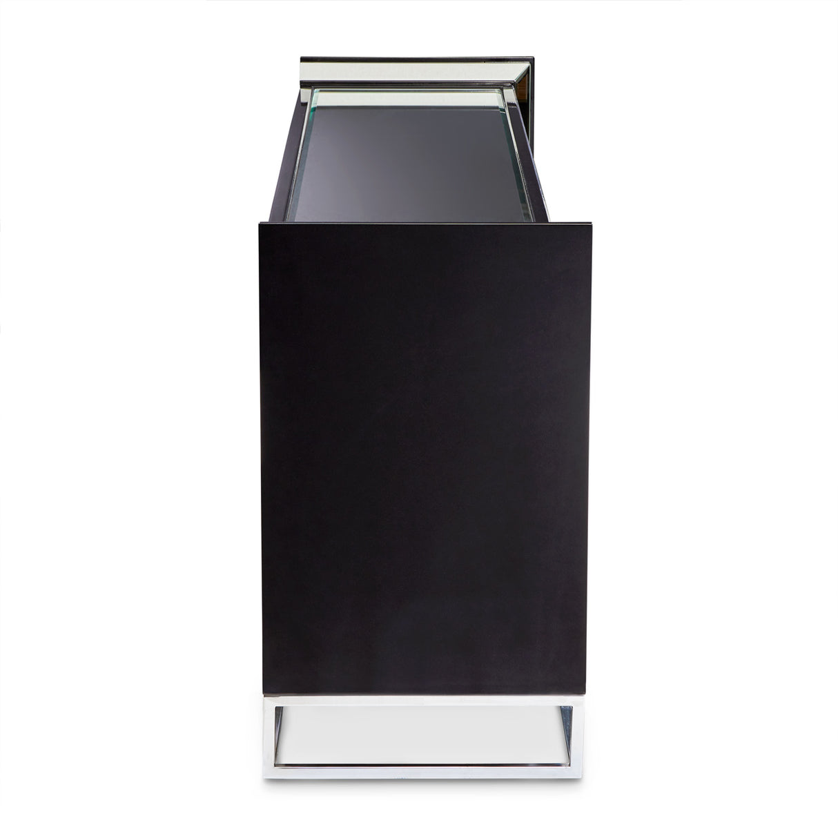 Carmela Glossy Charcoal Sand Console Table from Michael Amini - Luna Furniture