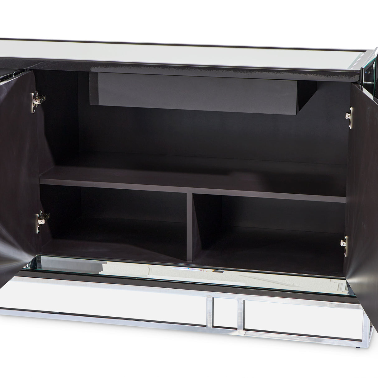 Carmela Glossy Charcoal Sand Console Table from Michael Amini - Luna Furniture