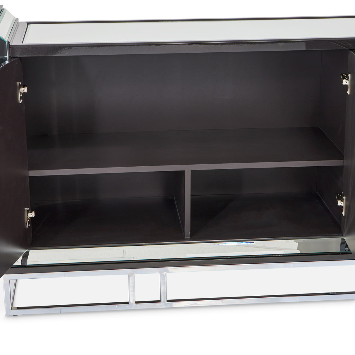 Carmela Glossy Charcoal Sand Console Table from Michael Amini - Luna Furniture