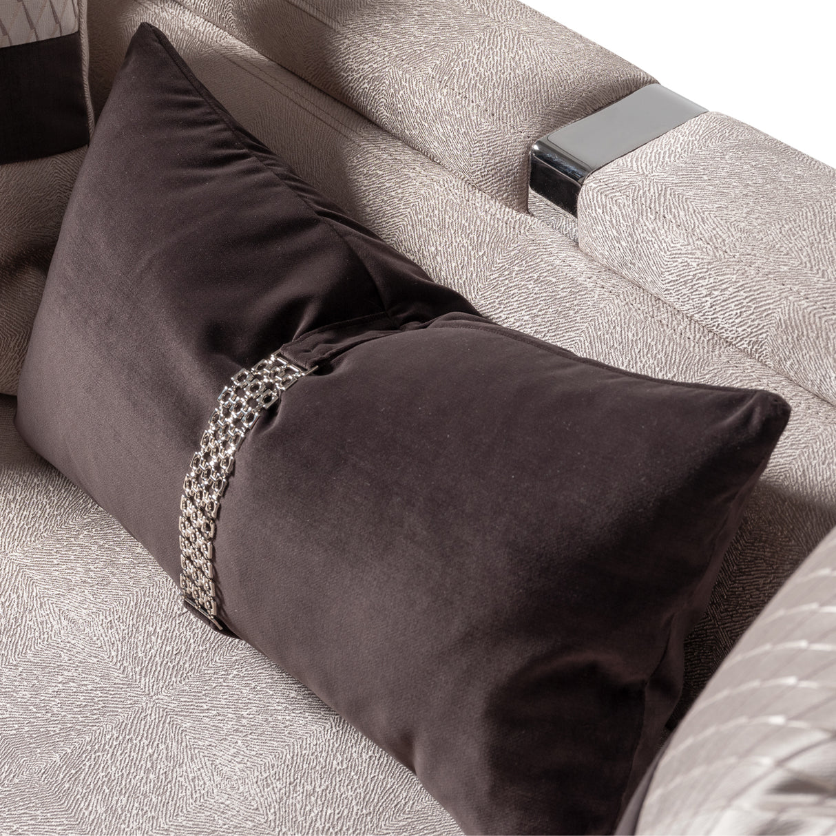 Carmela Silver Standard Sofa from Michael Amini - Luna Furniture