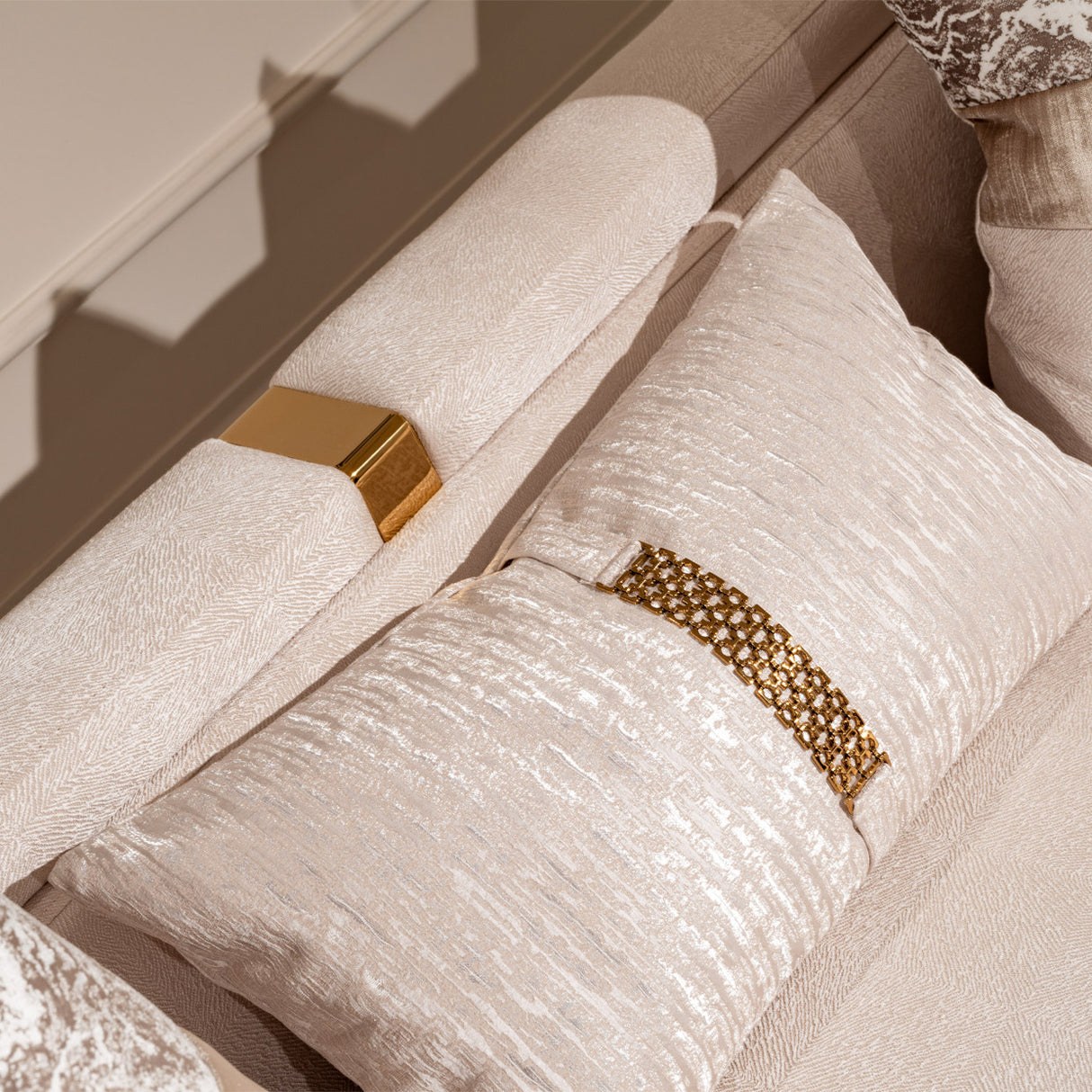 Carmela Gold Mansion Sofa from Michael Amini - Luna Furniture