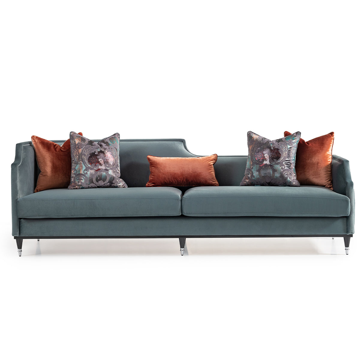 La Francaise Black Mansion Sofa - Azure from Michael Amini - Luna Furniture