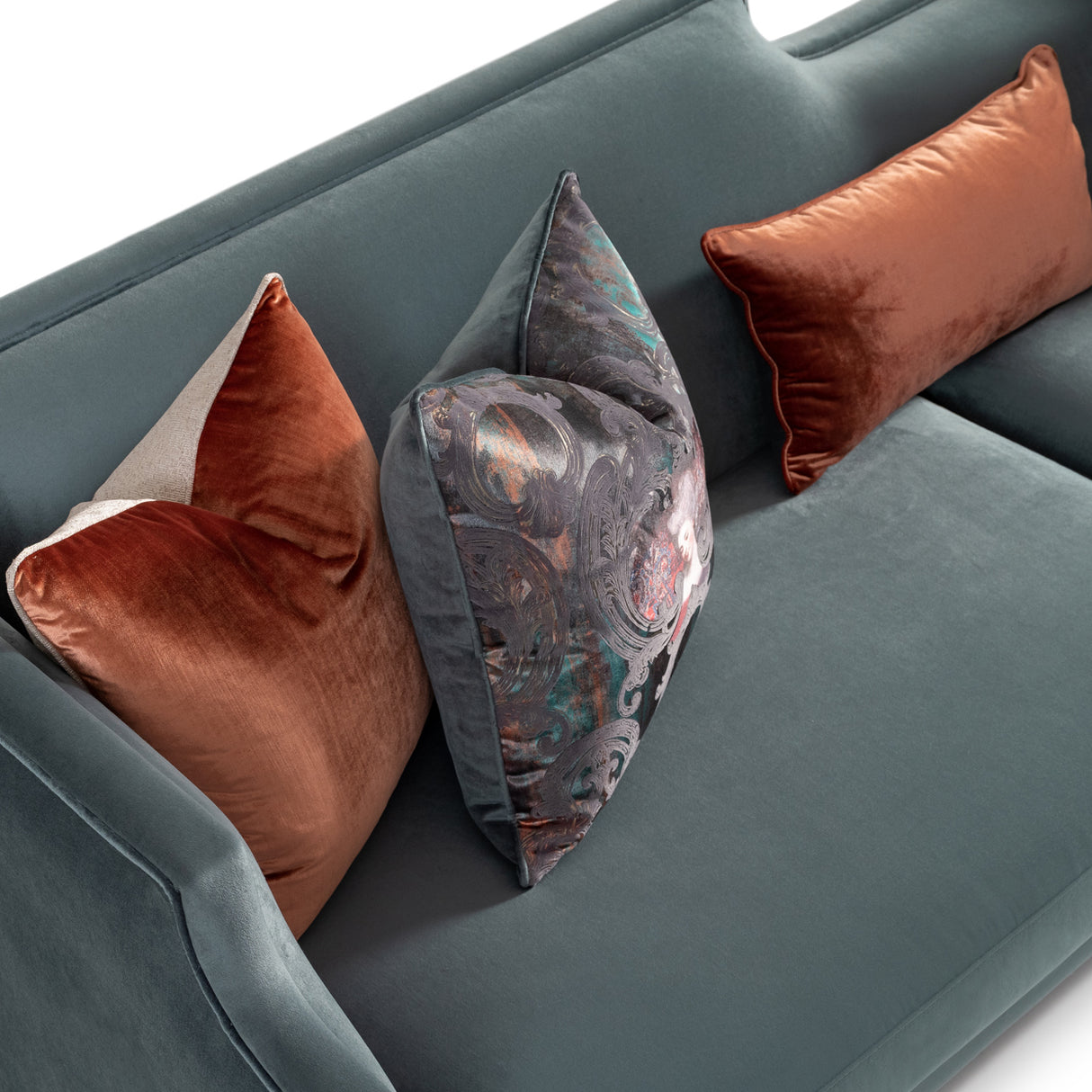 La Francaise Black Mansion Sofa - Azure from Michael Amini - Luna Furniture