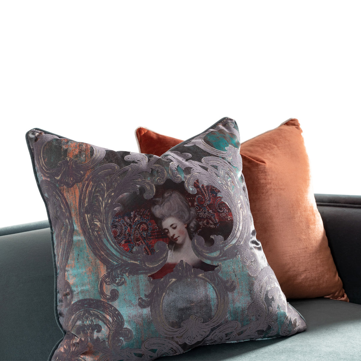 La Francaise Black Mansion Sofa - Azure from Michael Amini - Luna Furniture
