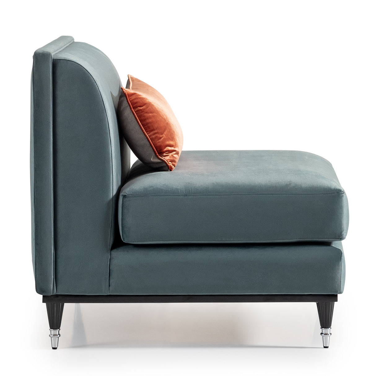La Francaise Black Slipper Chair - Azure from Michael Amini - Luna Furniture