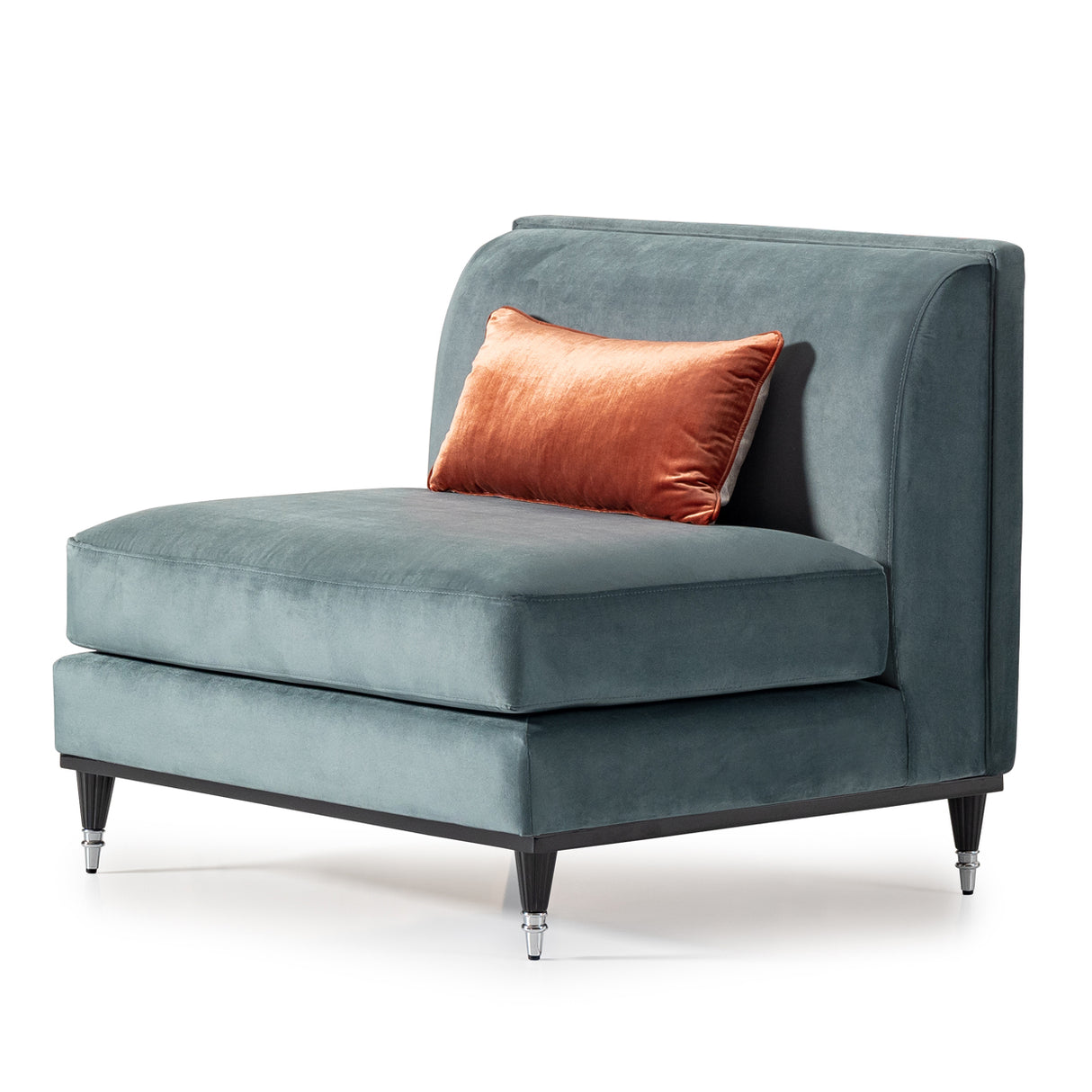 La Francaise Black Slipper Chair - Azure from Michael Amini - Luna Furniture