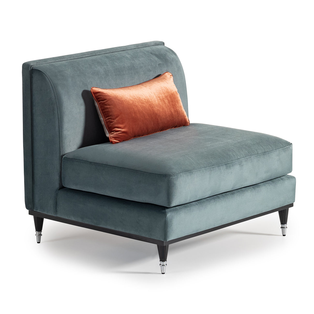 La Francaise Black Slipper Chair - Azure from Michael Amini - Luna Furniture