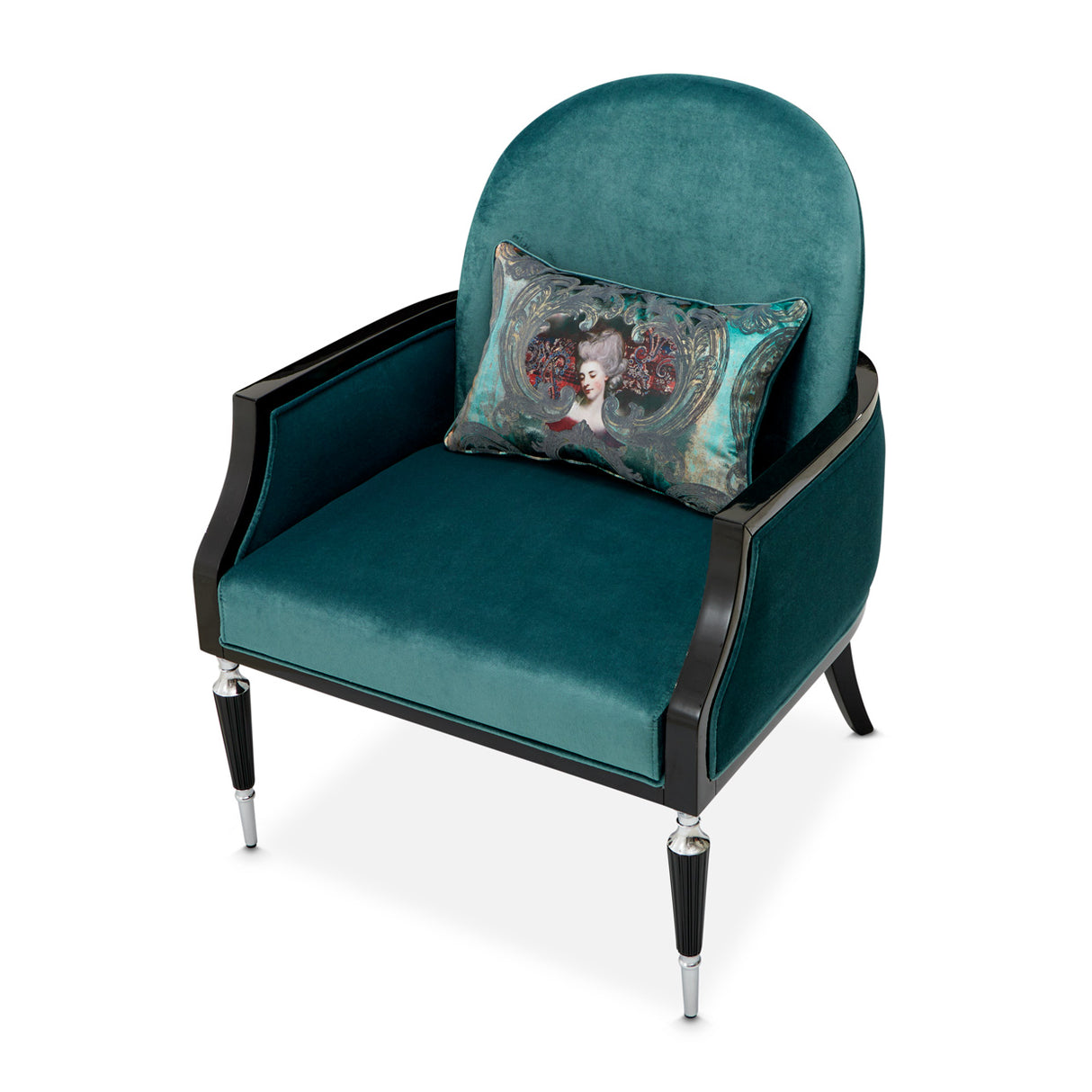 La Francaise Black Accent Chair - Azure from Michael Amini - Luna Furniture