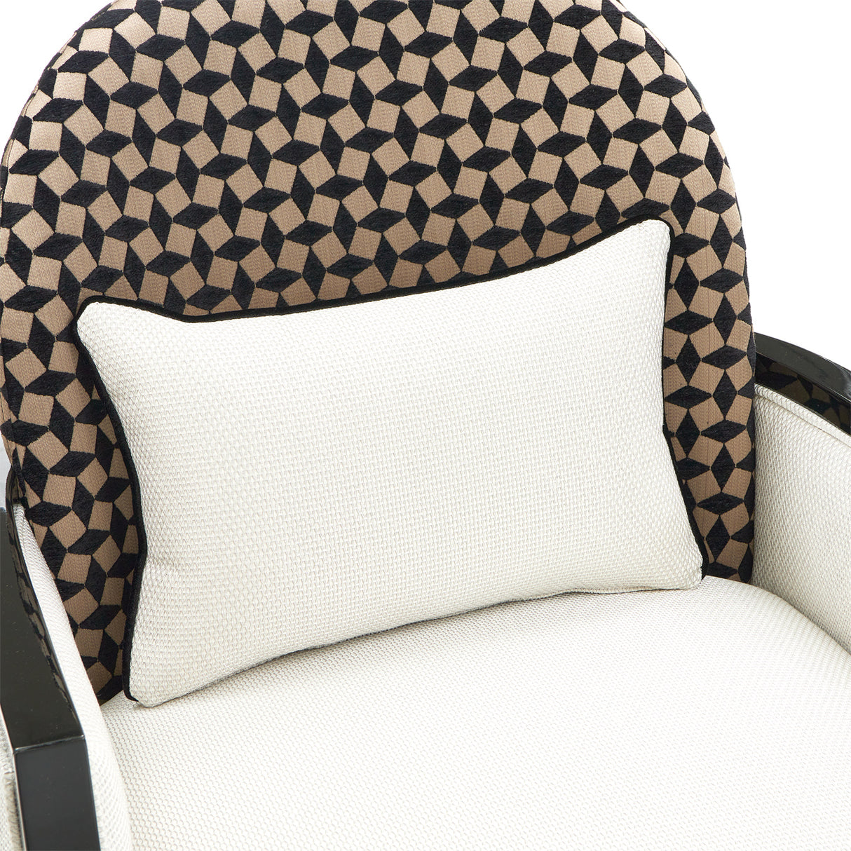 La Francaise Black Accent Chair - Café Au Lait from Michael Amini - Luna Furniture