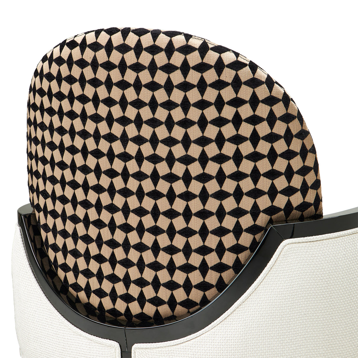 La Francaise Black Accent Chair - Café Au Lait from Michael Amini - Luna Furniture