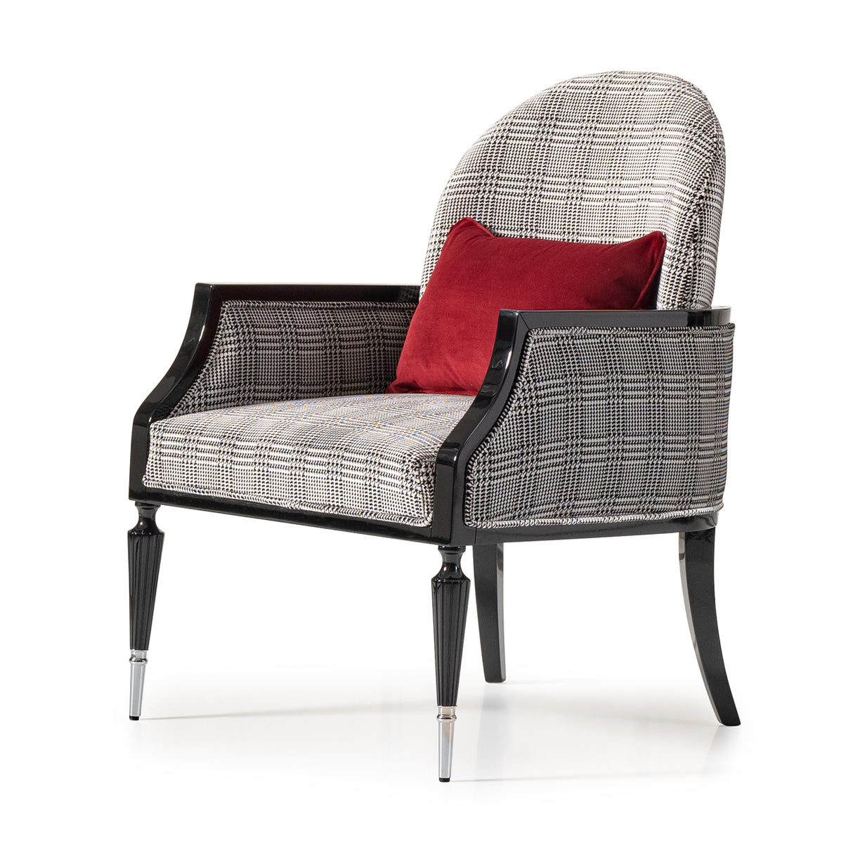 La Francaise Black Accent Chair - Domino from Michael Amini - Luna Furniture