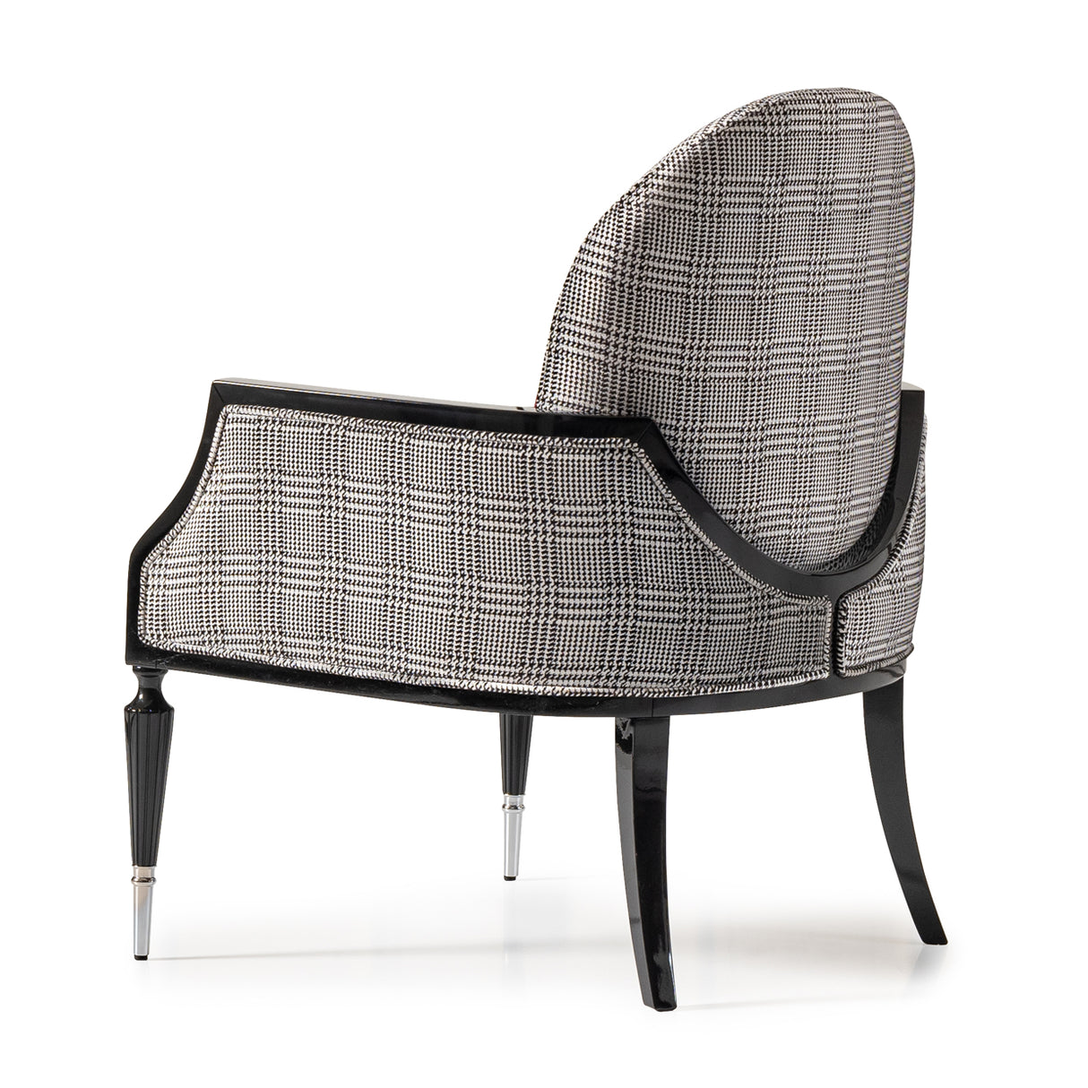 La Francaise Black Accent Chair - Domino from Michael Amini - Luna Furniture