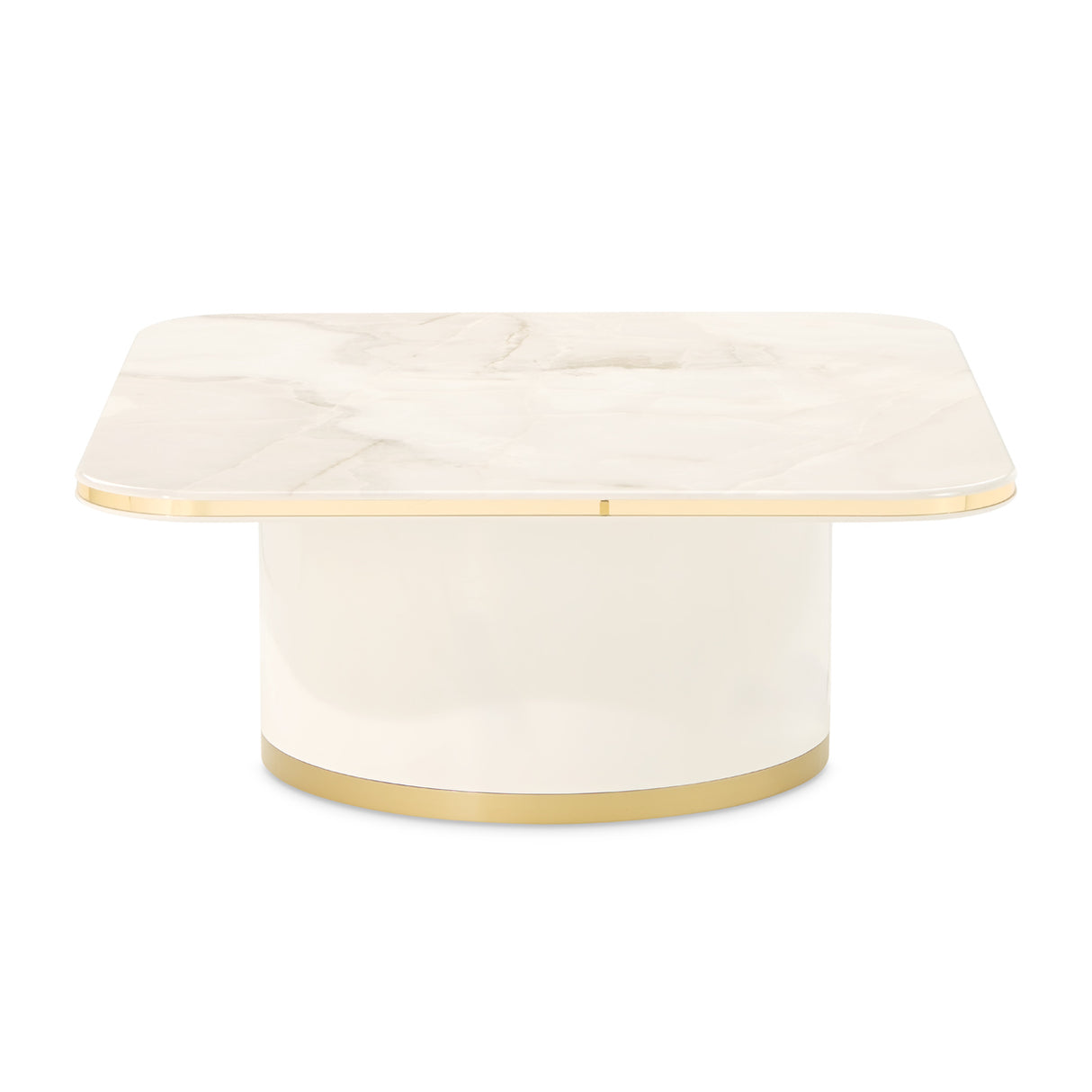 Gineverra Ivory Gold Rectangular Cocktail Table from Michael Amini - Luna Furniture