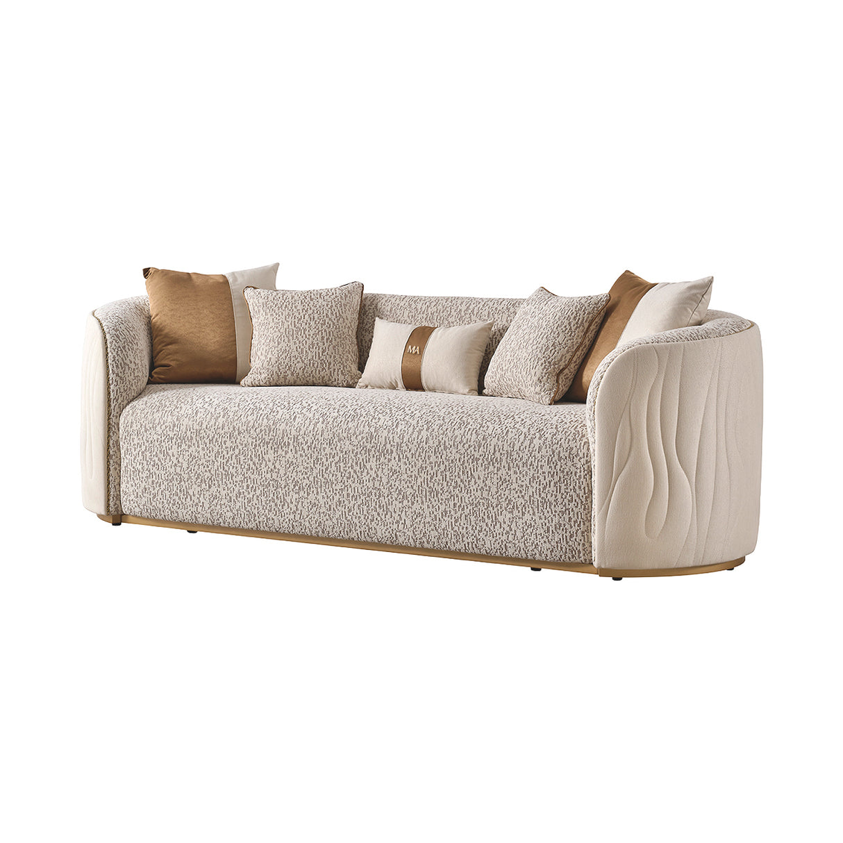 Gineverra Ivory Gold Sofa Biscotti Ivory Gold from Michael Amini - Luna Furniture