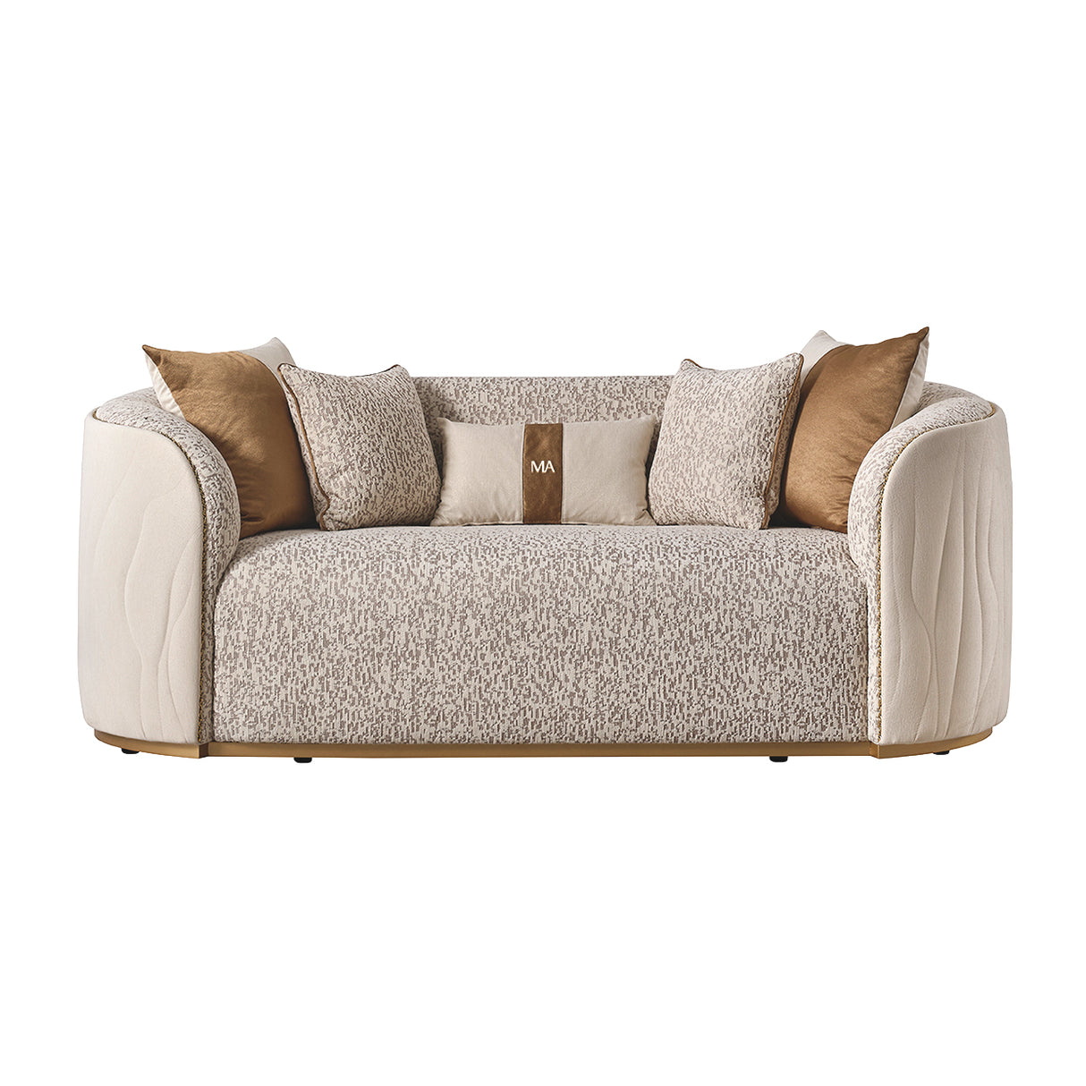 Gineverra Ivory Gold Loveseat Biscotti Ivory Gold from Michael Amini - Luna Furniture
