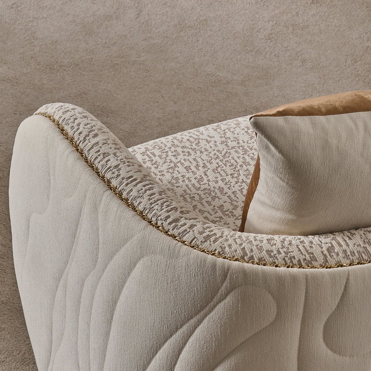 Gineverra Ivory Gold Chair Biscotti Ivory Gold from Michael Amini - Luna Furniture