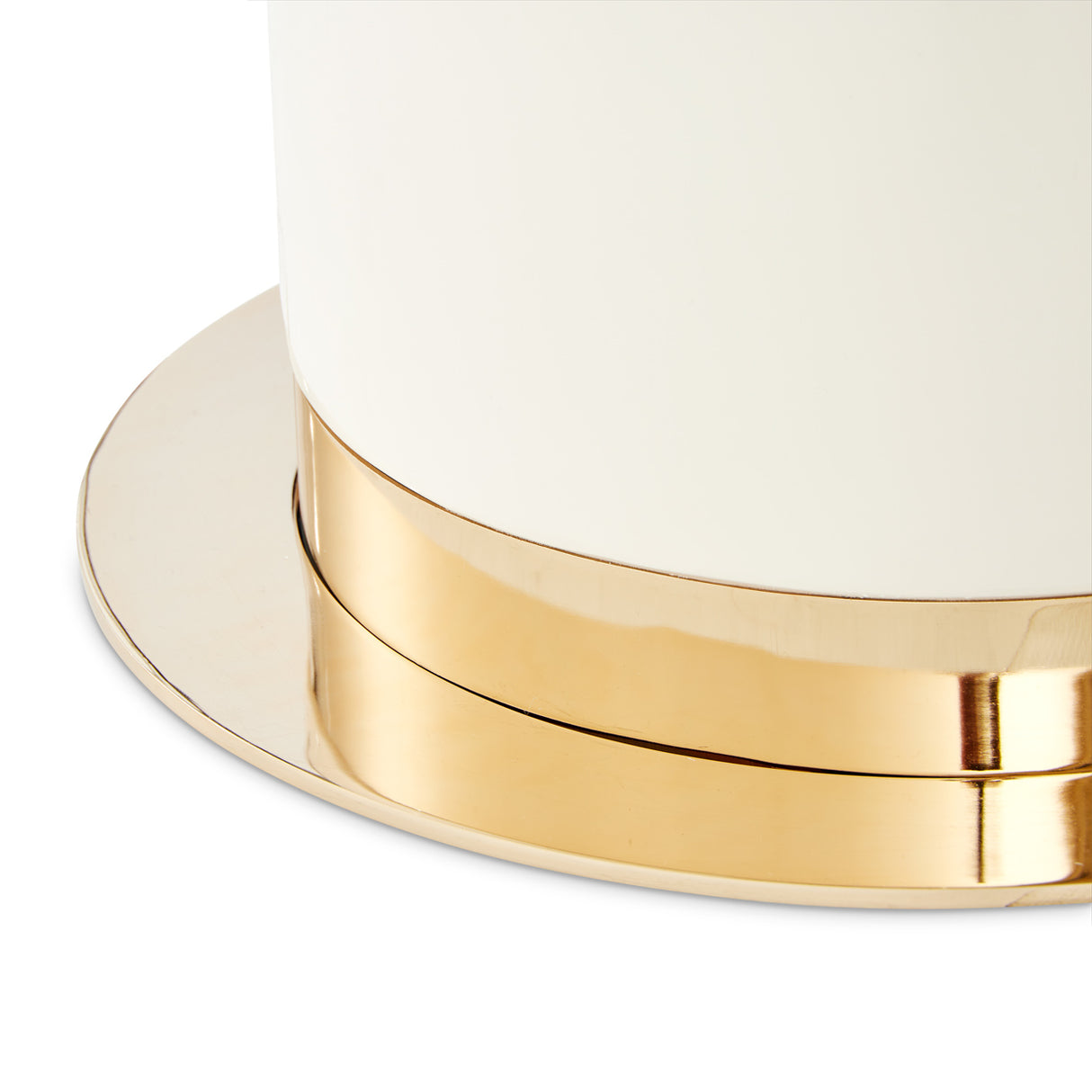 Lisbon Silken Matte Cream Round Dining Table from Michael Amini - Luna Furniture