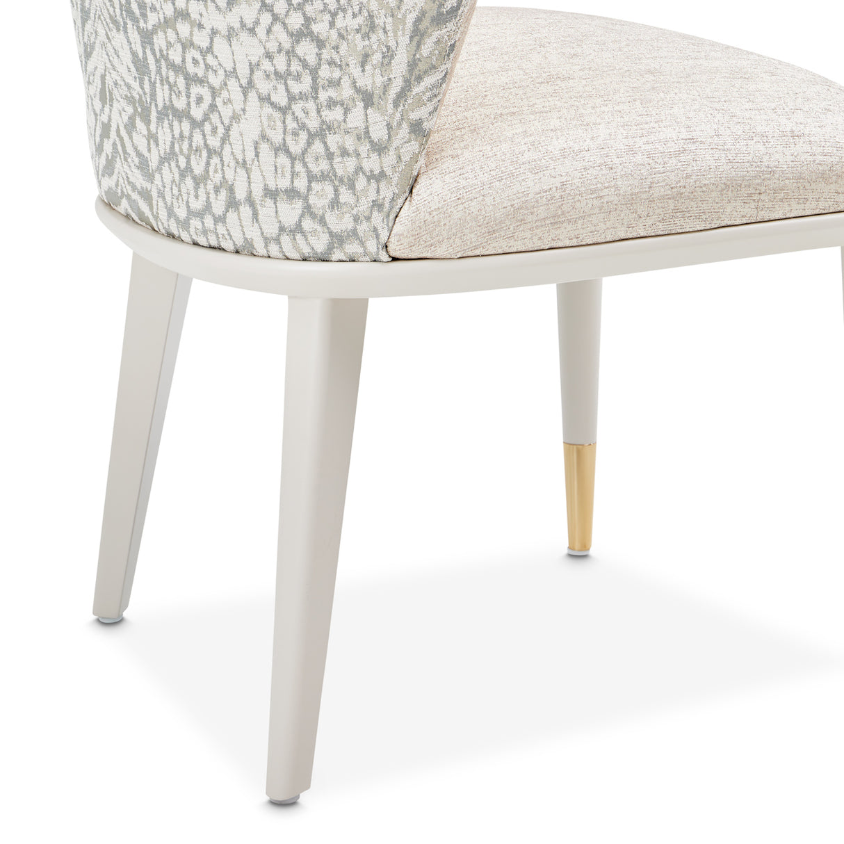Lisbon Silken Matte Cream Asmb. Side Chair Silken Matte Cream from Michael Amini - Luna Furniture