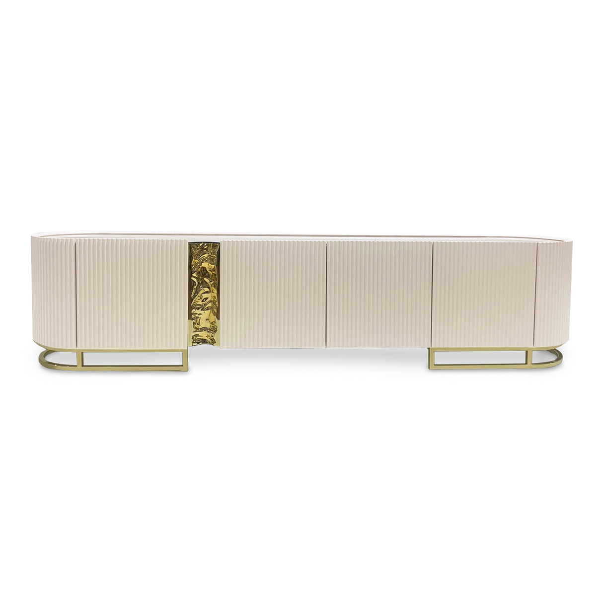 Lisbon Silken Matte Cream Media Cabinet from Michael Amini - Luna Furniture