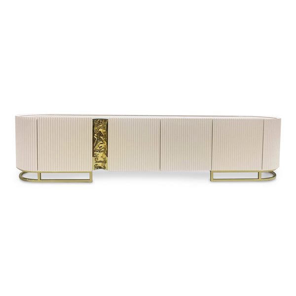 Lisbon Silken Matte Cream Media Cabinet