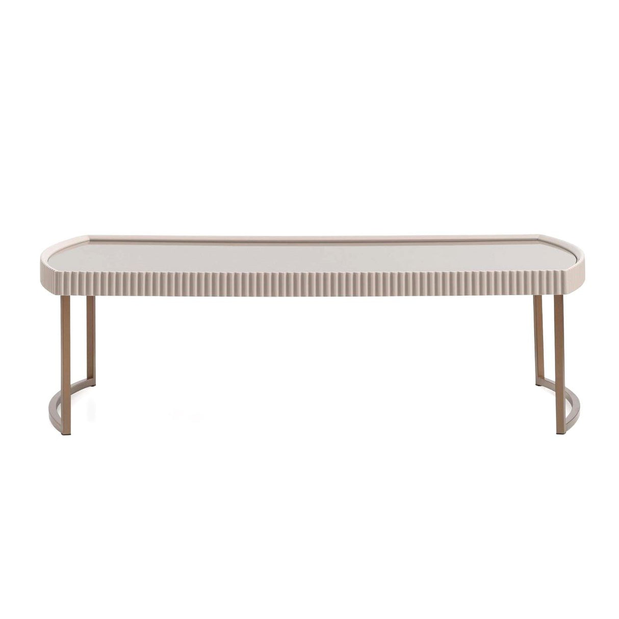 Lisbon Silken Cream Bronze Cocktail Table from Michael Amini - Luna Furniture