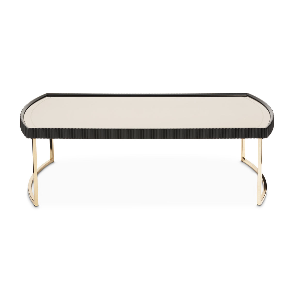 Lisbon Silken Matte Black Cocktail Table Silken Matte Black from Michael Amini - Luna Furniture