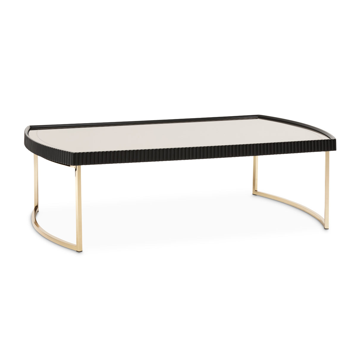 Lisbon Silken Matte Black Cocktail Table Silken Matte Black from Michael Amini - Luna Furniture